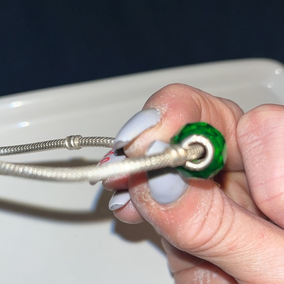 Pandora Bracelet w/ Emerald Charm - Picture 3 of 3